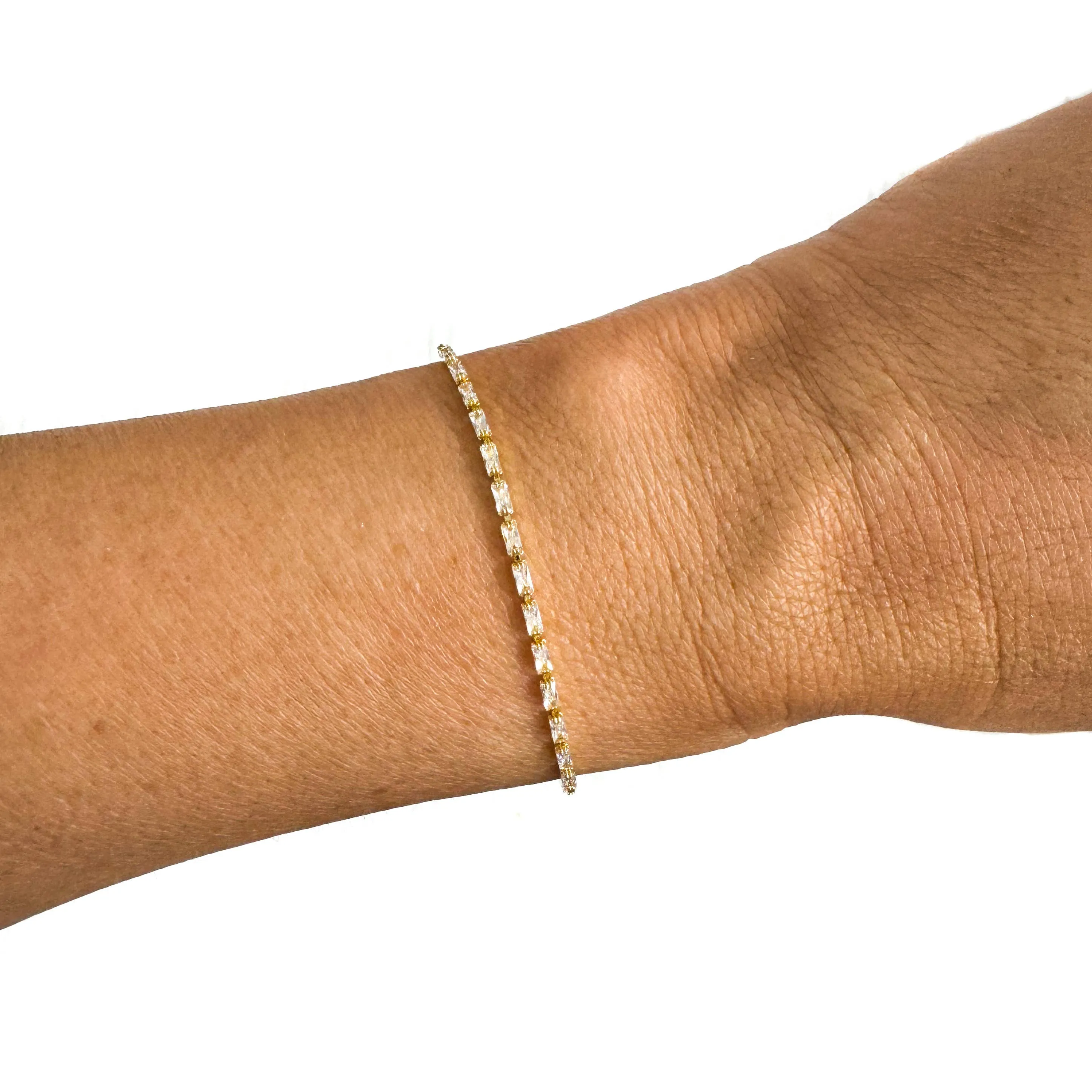 Semi Precious Pave Gold Filled Adjustable Bracelets