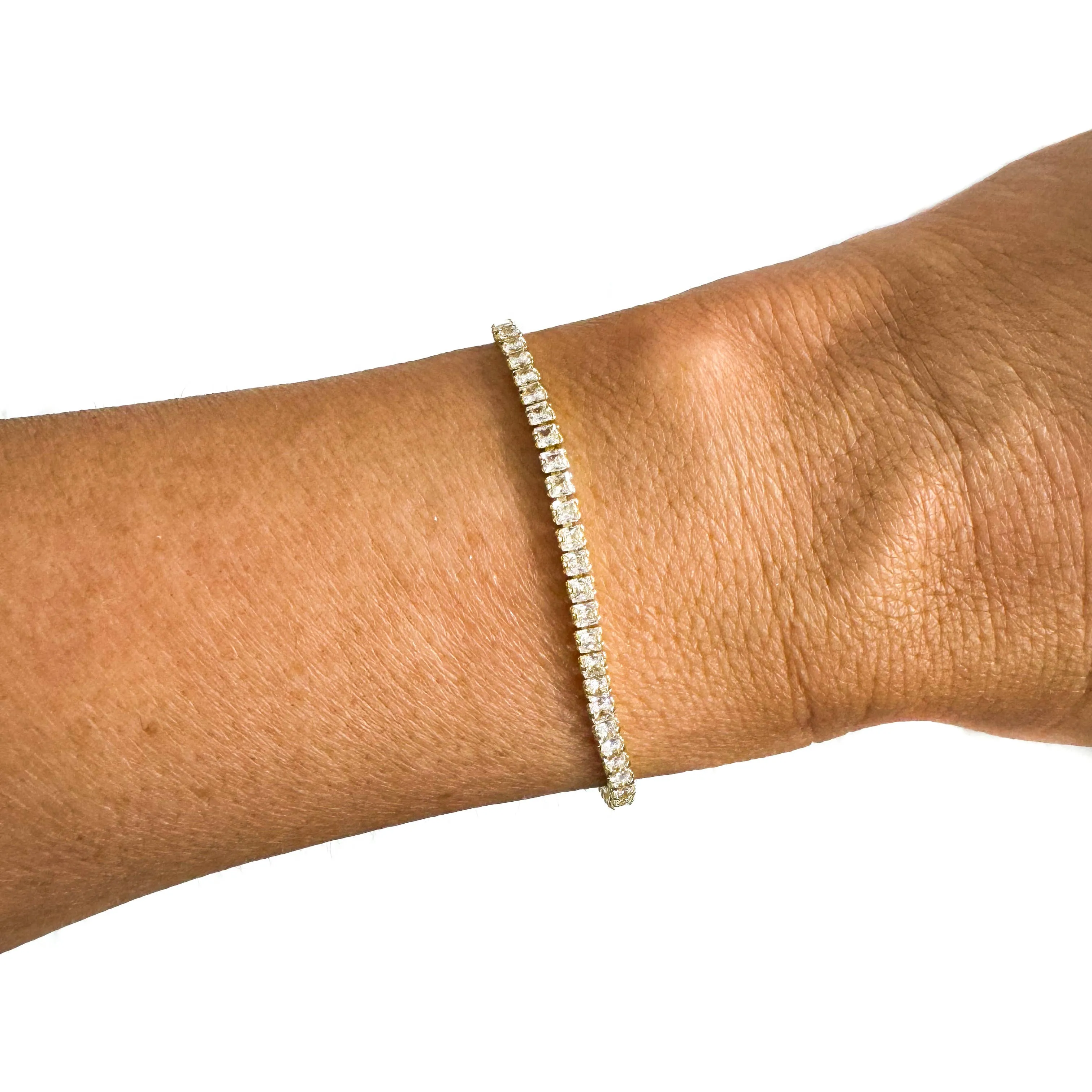 Semi Precious Pave Gold Filled Adjustable Bracelets