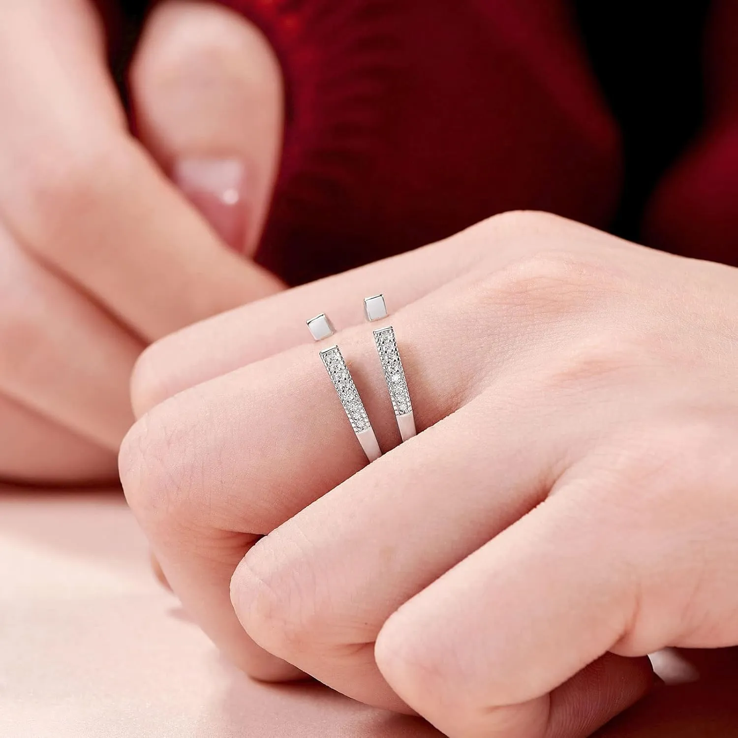 SHELOVES Vintage Guard Wrap Wedding Band For Women 925 Sterling Silver Ring Enhancer for Engagement Rings 5-12