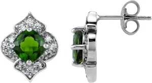 Silvershake Created or Genuine Birthstone Gemstones 925 Sterling Silver Vintage Style Stud Post Earrings Jewelry for Women Wedding Anniversary Business Attire