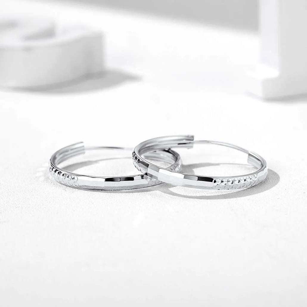 Silvora Silver Hoop Earrings for Women 925 Sterling Silver Hoop Earrings Hypoallergenic Large Silver Hoop Earrings Lightweight Silver Hoop Earrings for Women Girls 20/30/50/70MM