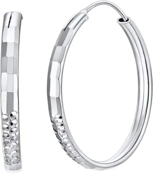 Silvora Silver Hoop Earrings for Women 925 Sterling Silver Hoop Earrings Hypoallergenic Large Silver Hoop Earrings Lightweight Silver Hoop Earrings for Women Girls 20/30/50/70MM