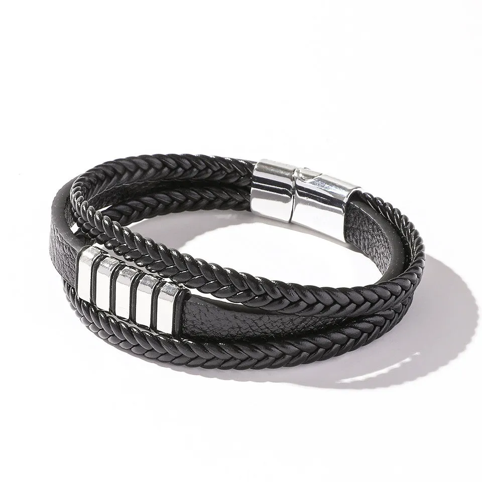 Simple And Fashionable Punk Style Magnetic Multi-layer Bracelet Bracelet