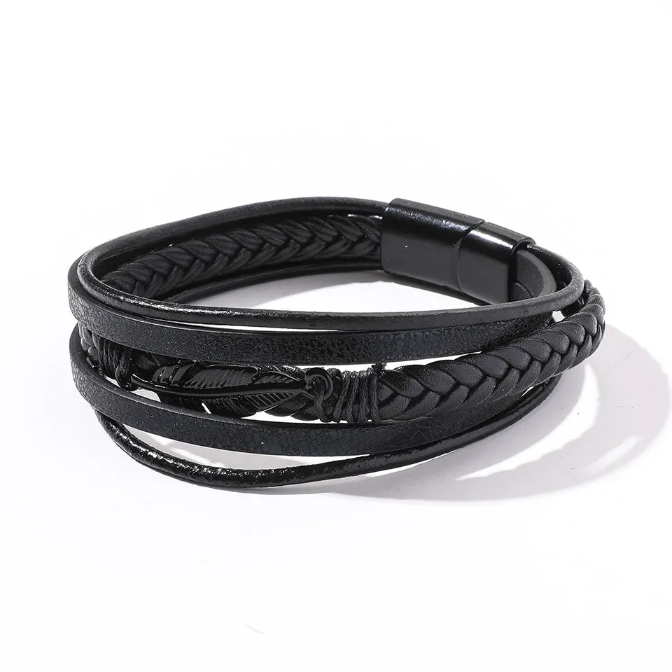 Simple And Fashionable Punk Style Magnetic Multi-layer Bracelet Bracelet