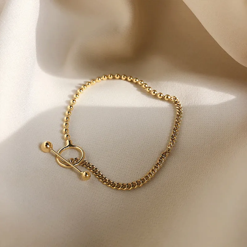 Simple And Fashionable Student Couple Geometric OT Buckle Bracelet