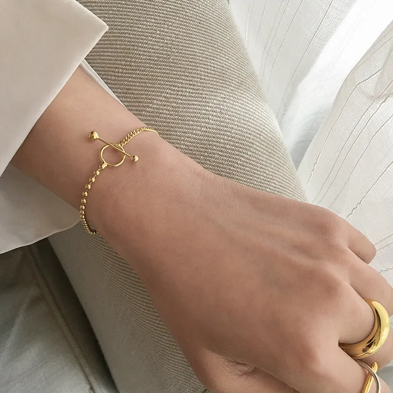 Simple And Fashionable Student Couple Geometric OT Buckle Bracelet