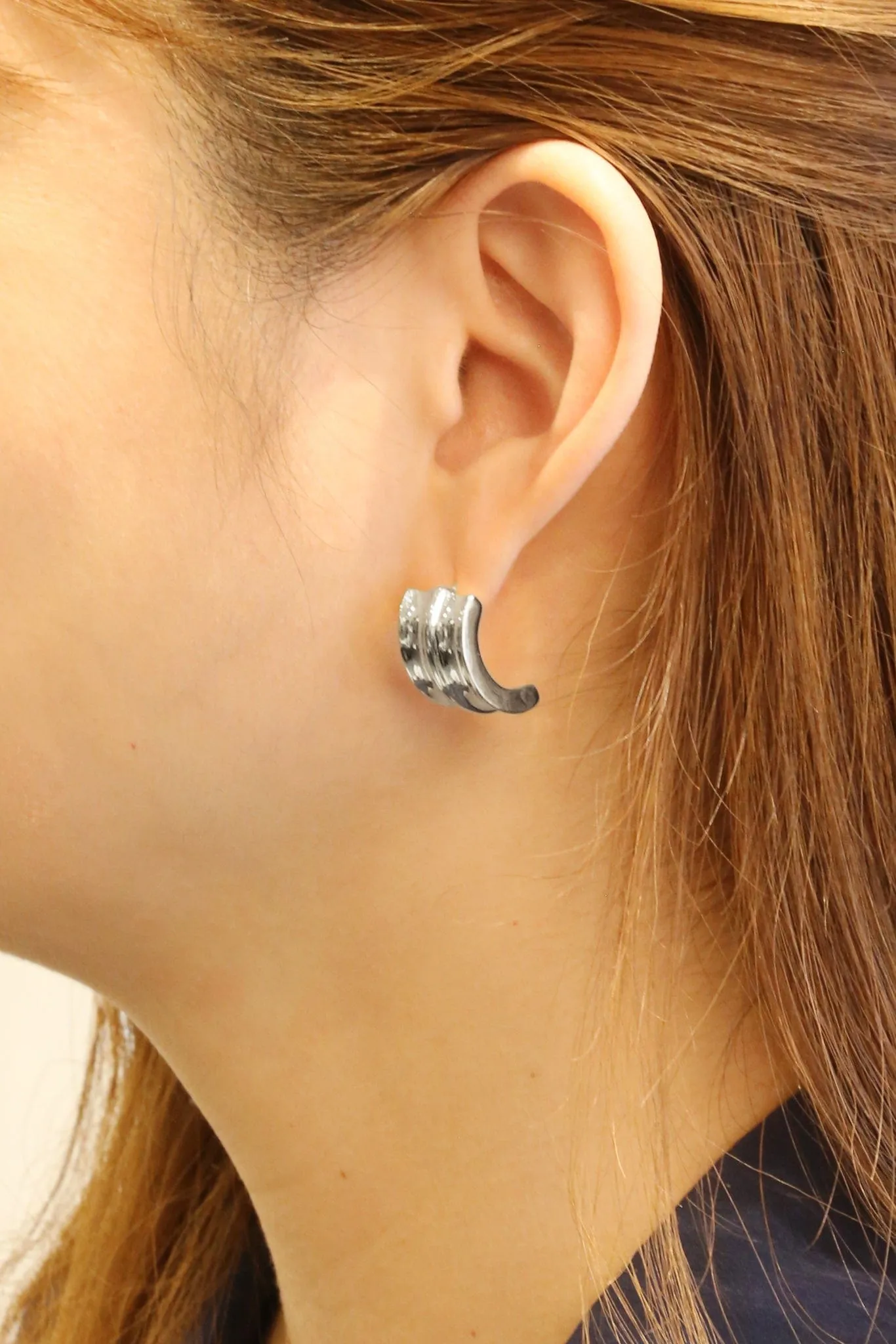 SJE310580 14K Sculpture Modern Post Earrings