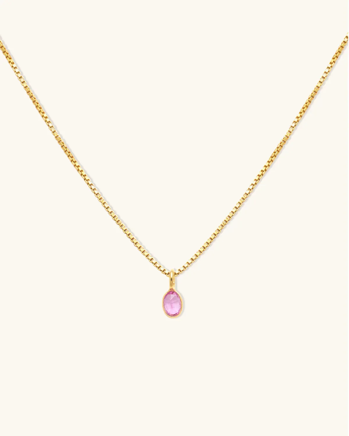 Sofia Slice Necklace  Pink Sapphire