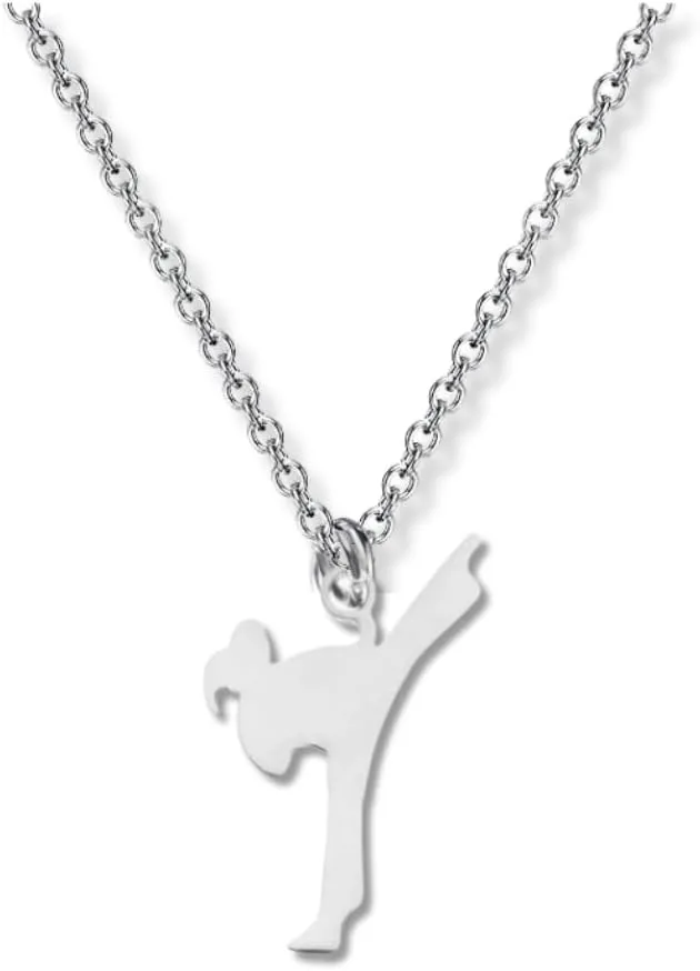 Sportybella Karate Necklace, Martial Arts Pendant, Charm Pendant Necklace, Karate, Judo, MMA, Taekwondo, or Jiu Jitsu Gift