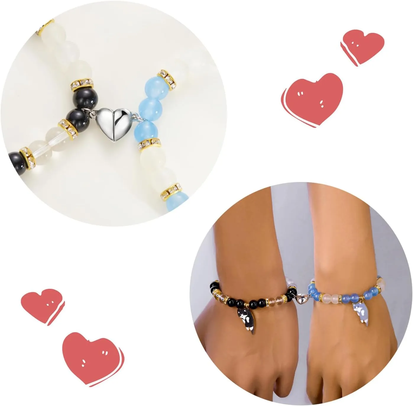 Stainless Steel His and Her Heart Lock Key Matching Puzzle Couples Pendant Necklace