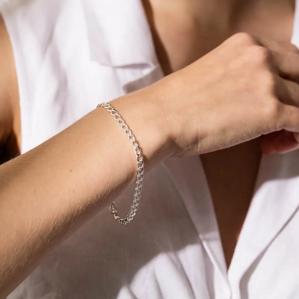 Sterling Silver Curb Bracelet