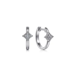 Sterling Silver Diamond Huggies