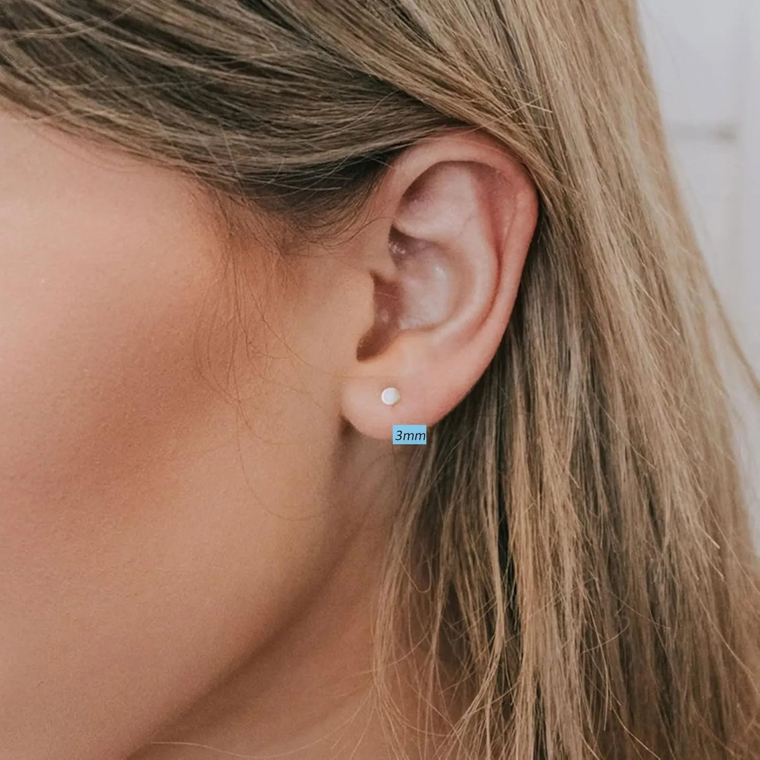 Sterling Silver Stud Earrings for Women, Tiny Flat Dot Earrings Set | Small Hypoallergenic Circle Stud Earrings | Dainty Round Tragus Cartilage Studs for Men (2mm/3mm/4mm)
