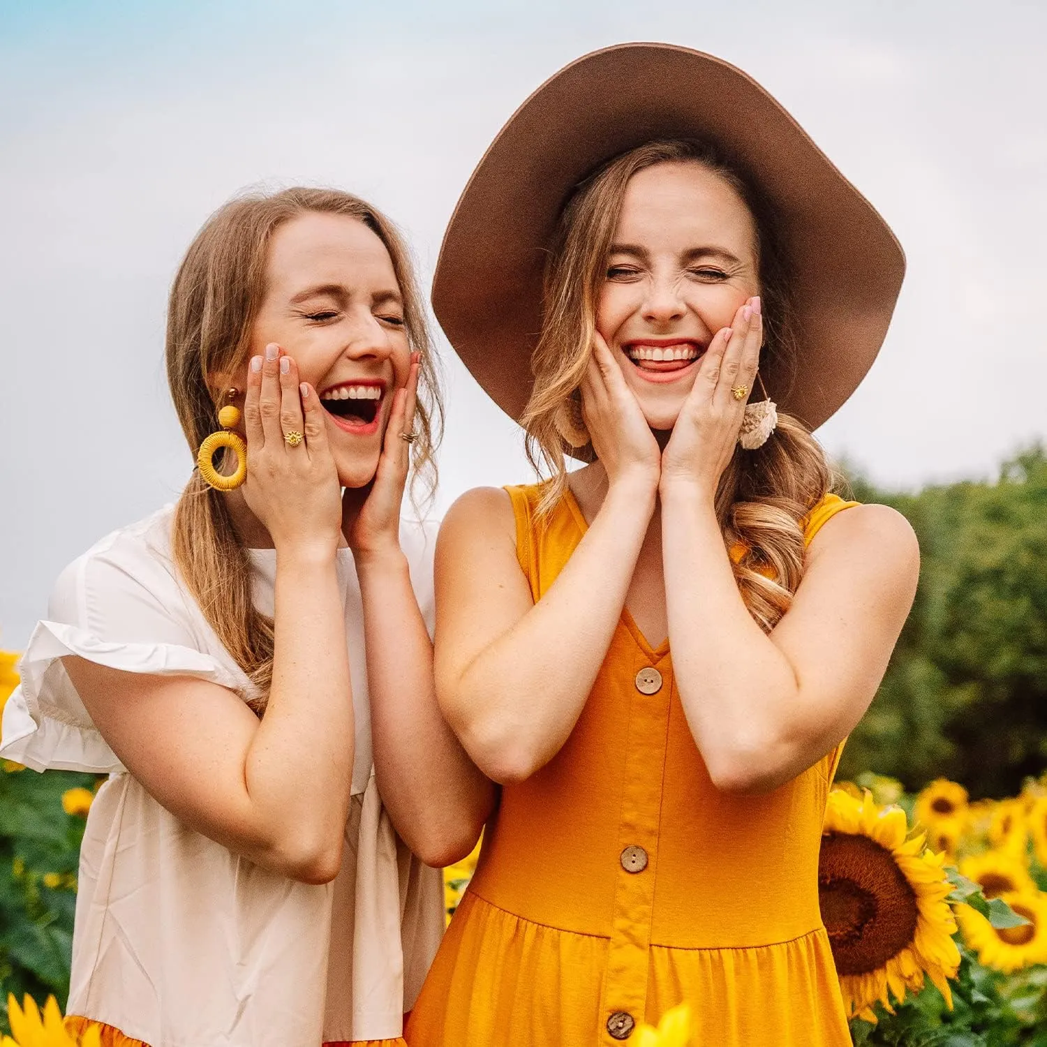 STORYJEWELLERY Story Jewellery Sunflower Ring for Women, Gold Plated Sunflower Ring for Girl, You Are My Sunshine Ring for Women, Birthday Christmas Valentines Gifts Rings for Girls