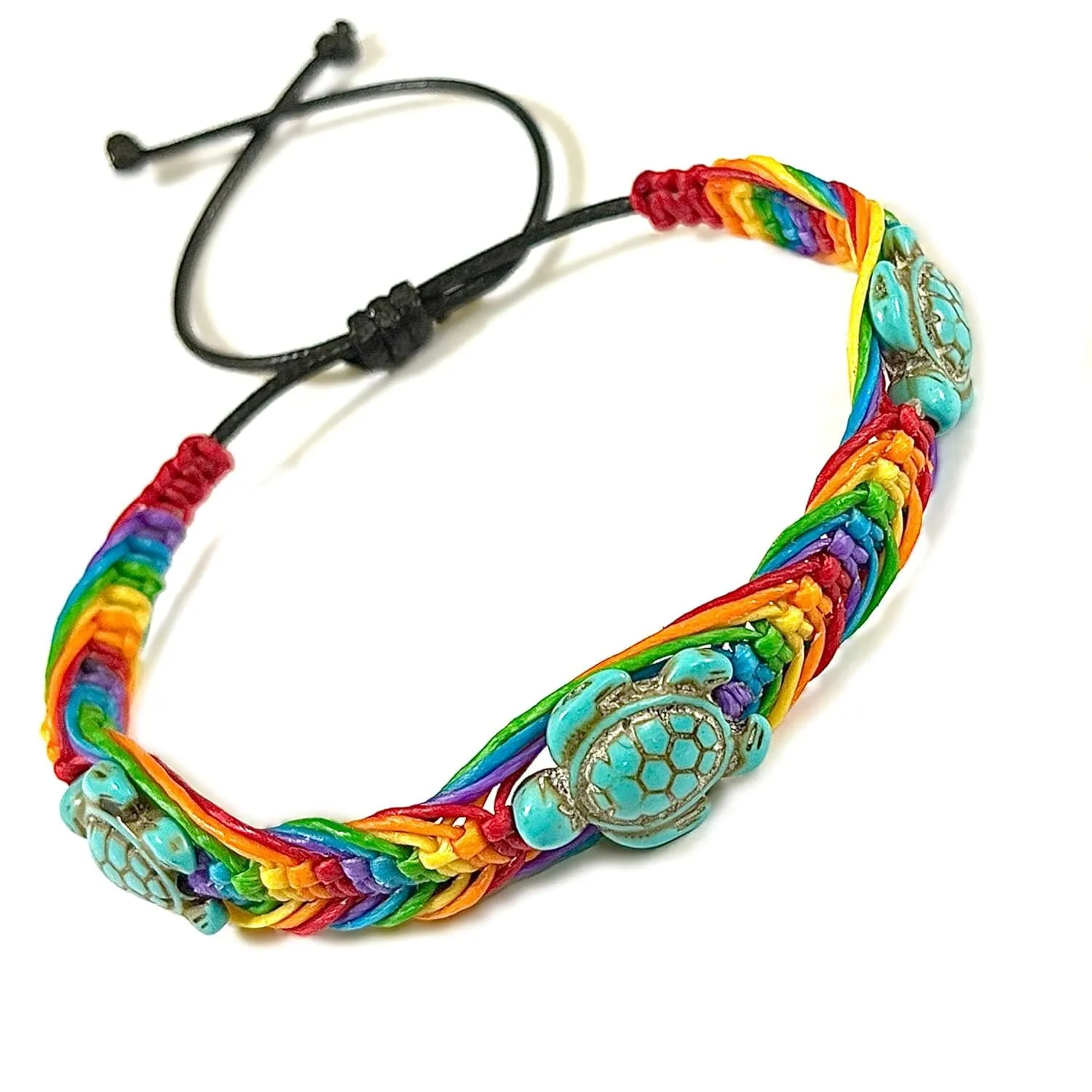 Style Gay & Lesbian LGBT Pride Braided Macrame Bracelet Bulk Rainbow Pride Parade Handmade Pride Jewelry for Men Women Wristband (A)