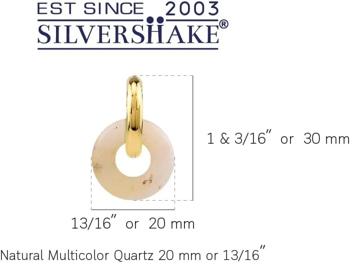 SueBue 18K Yellow Gold Plated Stainless Steel Dangle Donut Shape Stone in Huggie O Hoop Earrings Jewelry for Women by Silvershake
