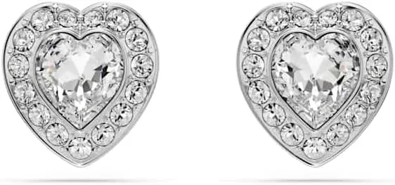 Swarovski Ariana Grande Earrings Jewelry Collection, Clear Crystal & Pearls, Rhodium Finish
