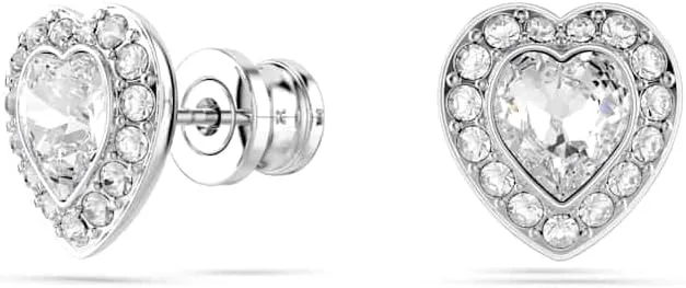 Swarovski Ariana Grande Earrings Jewelry Collection, Clear Crystal & Pearls, Rhodium Finish