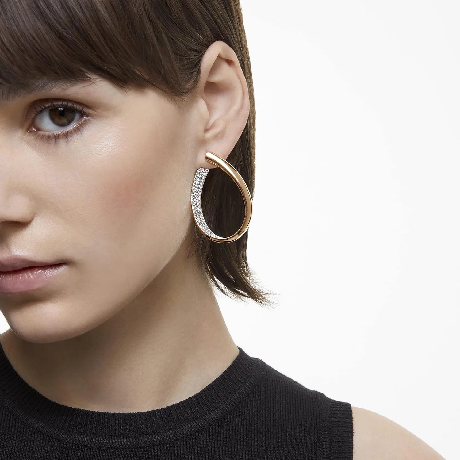 Swarovski Exist Crystal Earring and Necklace Jewelry Collection, Clear Crystals