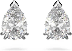 Swarovski Stilla Stud Earrings, Pear Cut, Clear Crystals, Rhodium Finish