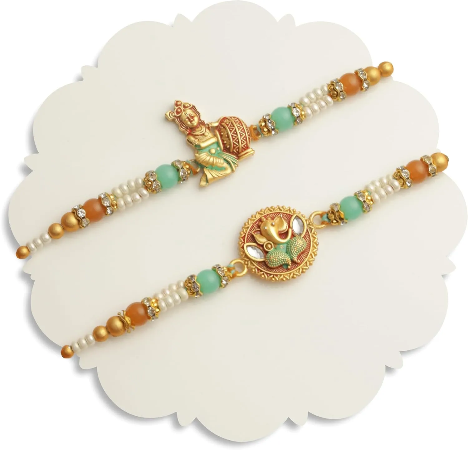 TIED RIBBONS Rakhi for Brother with Gift Set | Set of Rakhi | Mini Card | Roli Tika - Rakshabandhan Bracelet for Brother