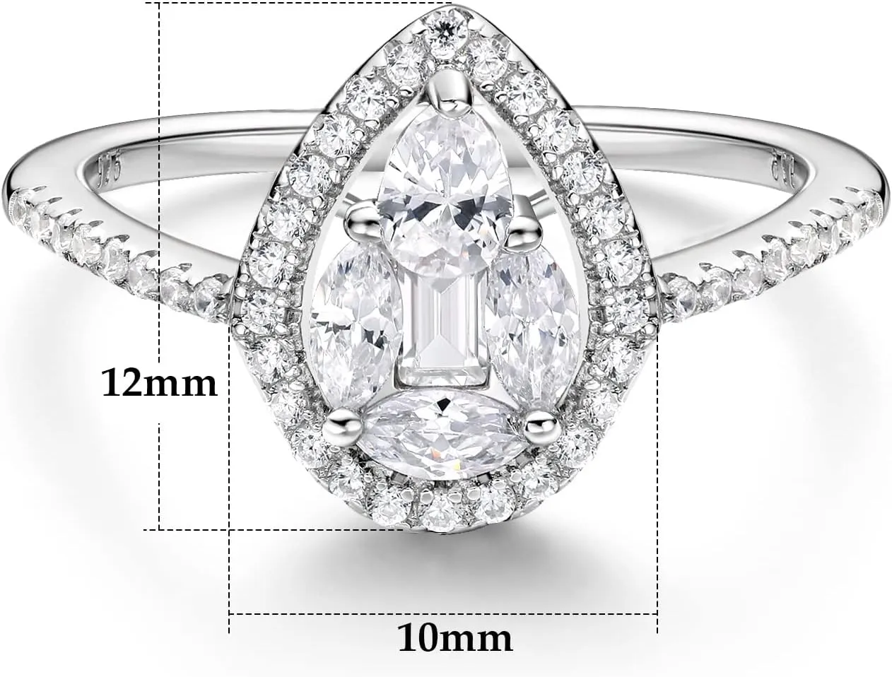 TIKJE 925 Sterling Silver Bow-knot Ring for Women Cute Bow Tie Wedding Band Silver Bridal Promise Eternity Ring Size 6-8