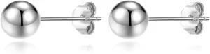 ToHeart Stud Ball earrings Women Hypoallergenic Gold Flat Back Stud Earrings
