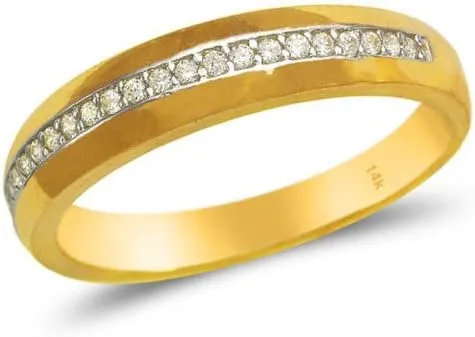 Trio Ring Set 14k Gold Two Tone - 3-Piece Wedding His Engagement Her Band Rings Sets - Round Cubic Zirconia CZ for Couple Mens and Women - Anillos de Matrimonio