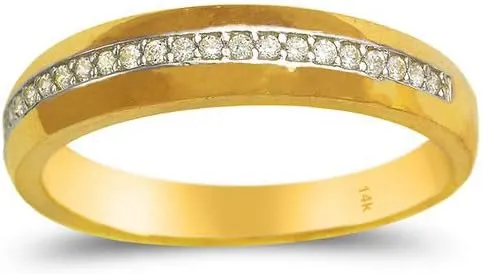 Trio Ring Set 14k Gold Two Tone - 3-Piece Wedding His Engagement Her Band Rings Sets - Round Cubic Zirconia CZ for Couple Mens and Women - Anillos de Matrimonio