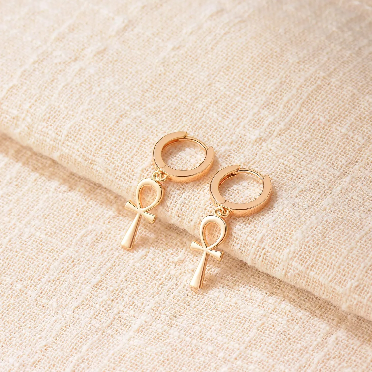VACRONA Gold Heart Hoop Earrings Huggie Earrings for Women 14k Gold Plated Small Hoops Earrings
