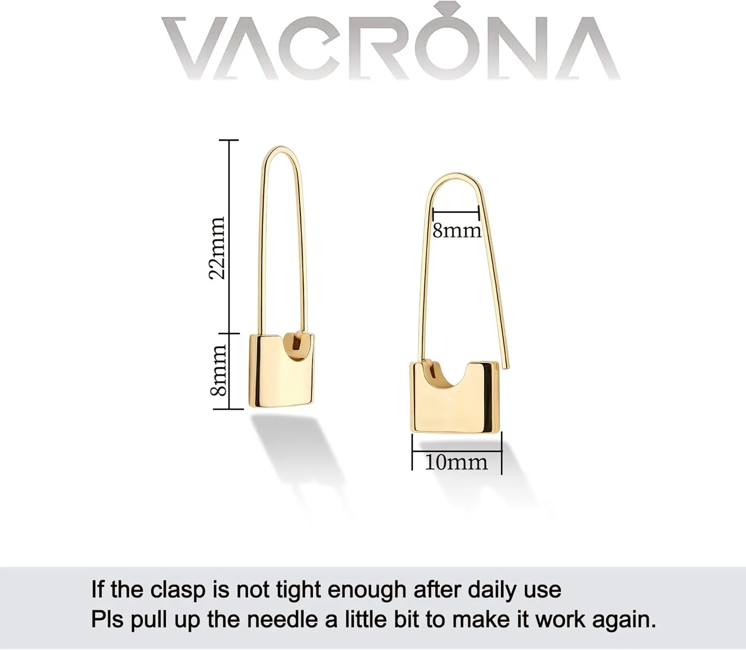 VACRONA Gold Heart Hoop Earrings Huggie Earrings for Women 14k Gold Plated Small Hoops Earrings
