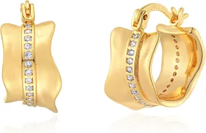 VACRONA Gold Huggie Hoop Earrings for Women | 14K Gold Plated Twisted Hypoallergenic Handmade Hoops Earrings Exquisite Trendy Jewelry Gifts