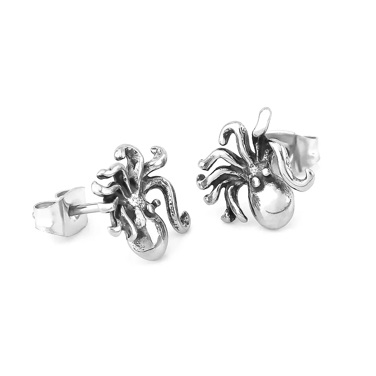 Viking Hip Hop Animal Octopus Stud Earrings