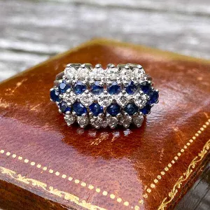 Vintage Diamond & Sapphire Ring