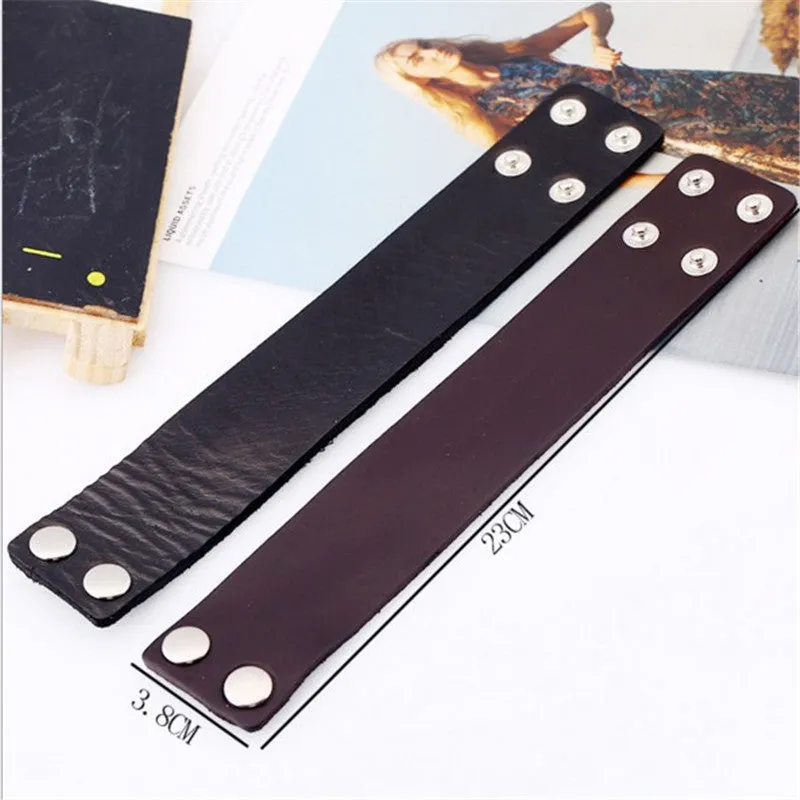 Vintage smooth leather bracelet