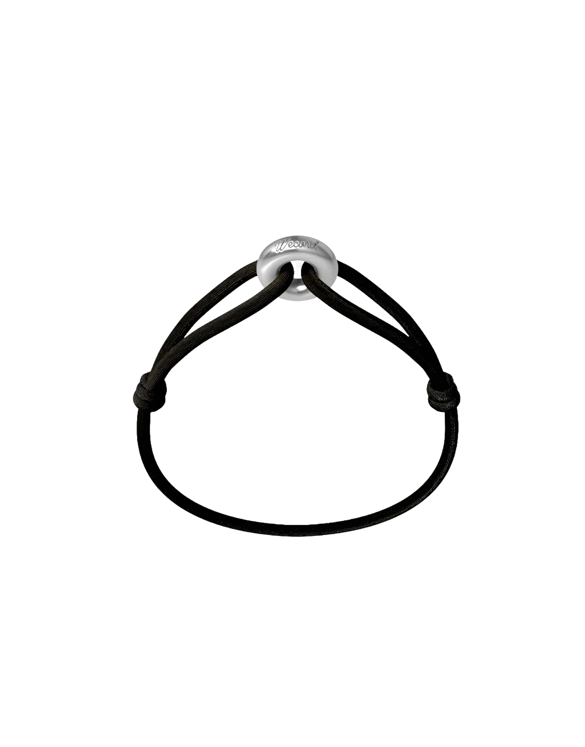 Wecord Silver Soho Cord Bracelet - Black