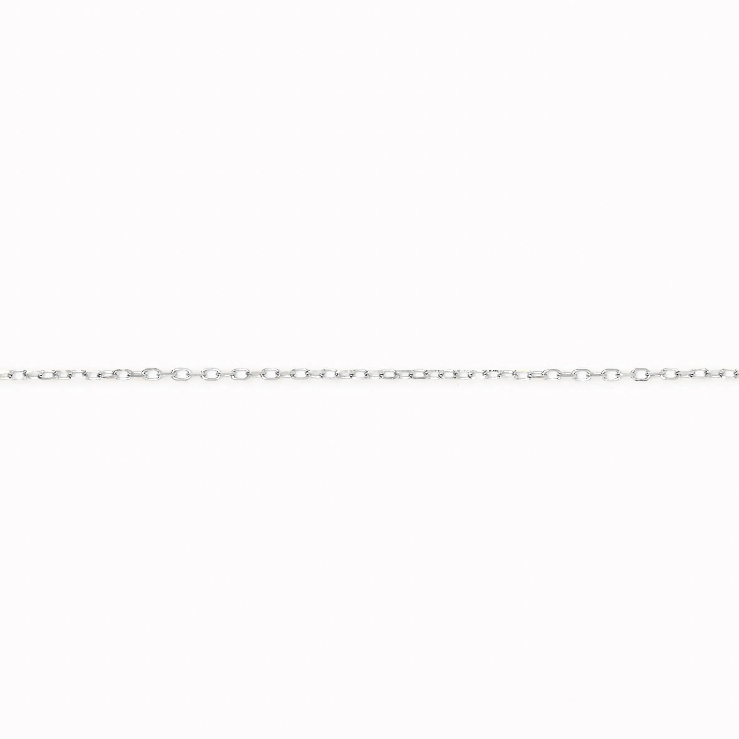 White Gold Cable Chain Necklace (16 inches) - Tyra