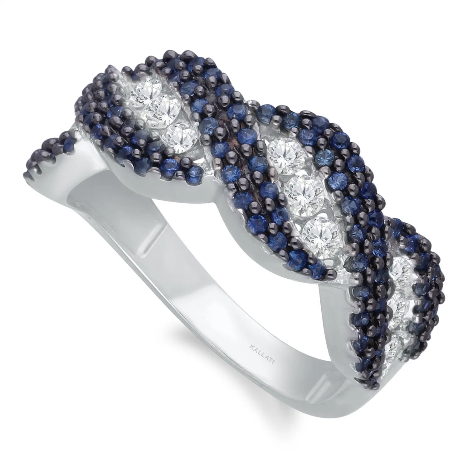 White Gold Sapphire & Diamond Heirloom Ring