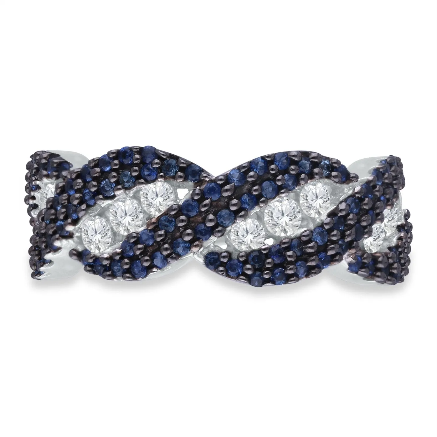 White Gold Sapphire & Diamond Heirloom Ring