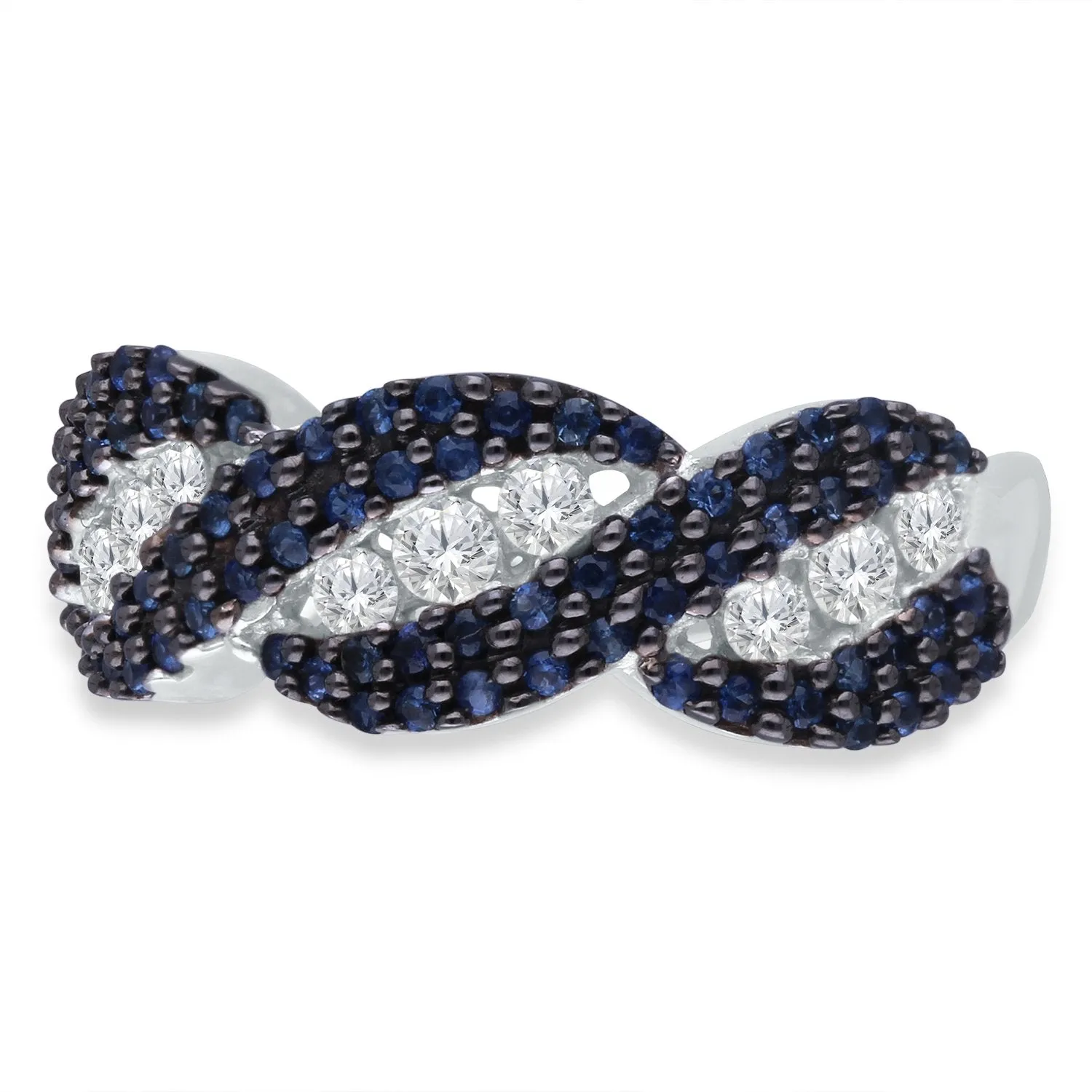 White Gold Sapphire & Diamond Heirloom Ring