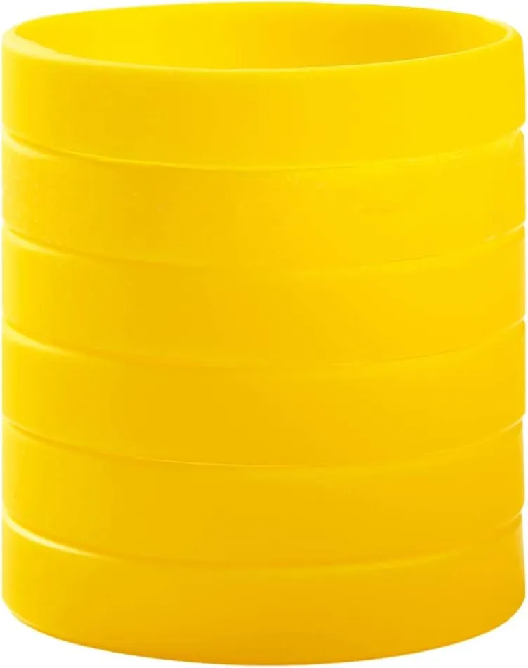 Wholesale 6pcs/pack Single Color Silicone Wristbands Rubber Bracelets for Training,Parties,Events,Sports and for Office Supplies File