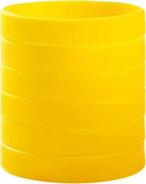 Wholesale 6pcs/pack Single Color Silicone Wristbands Rubber Bracelets for Training,Parties,Events,Sports and for Office Supplies File