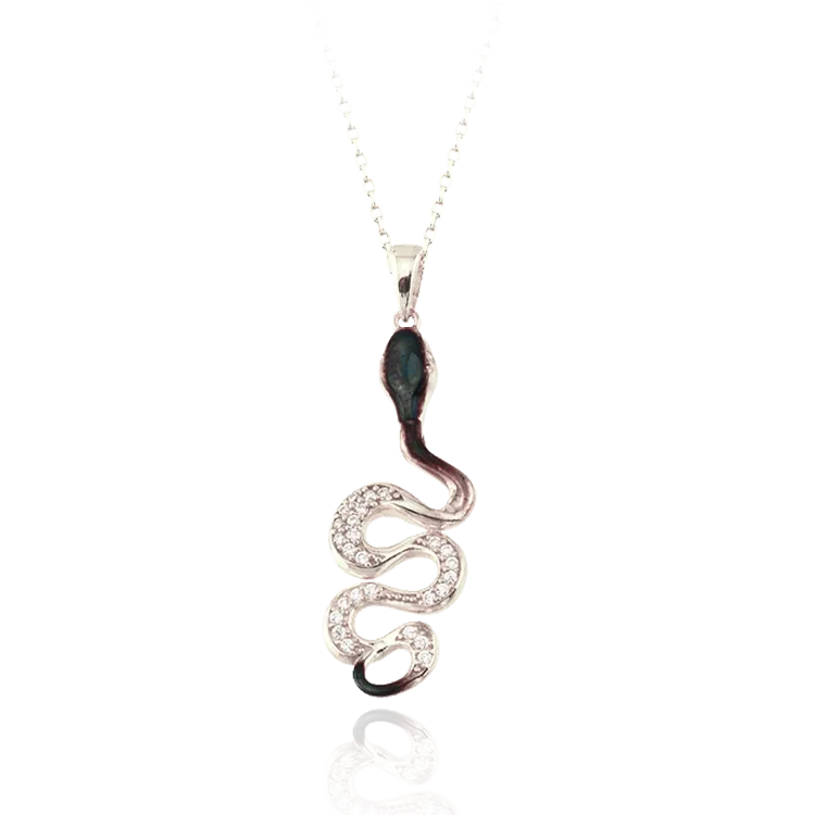Wiggling Ember Snake Pendant