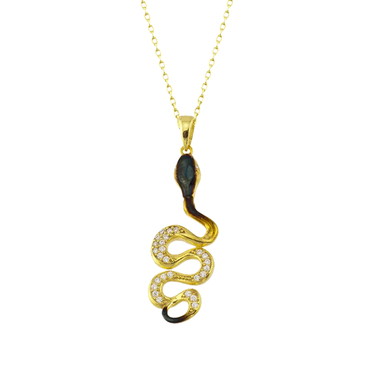 Wiggling Ember Snake Pendant