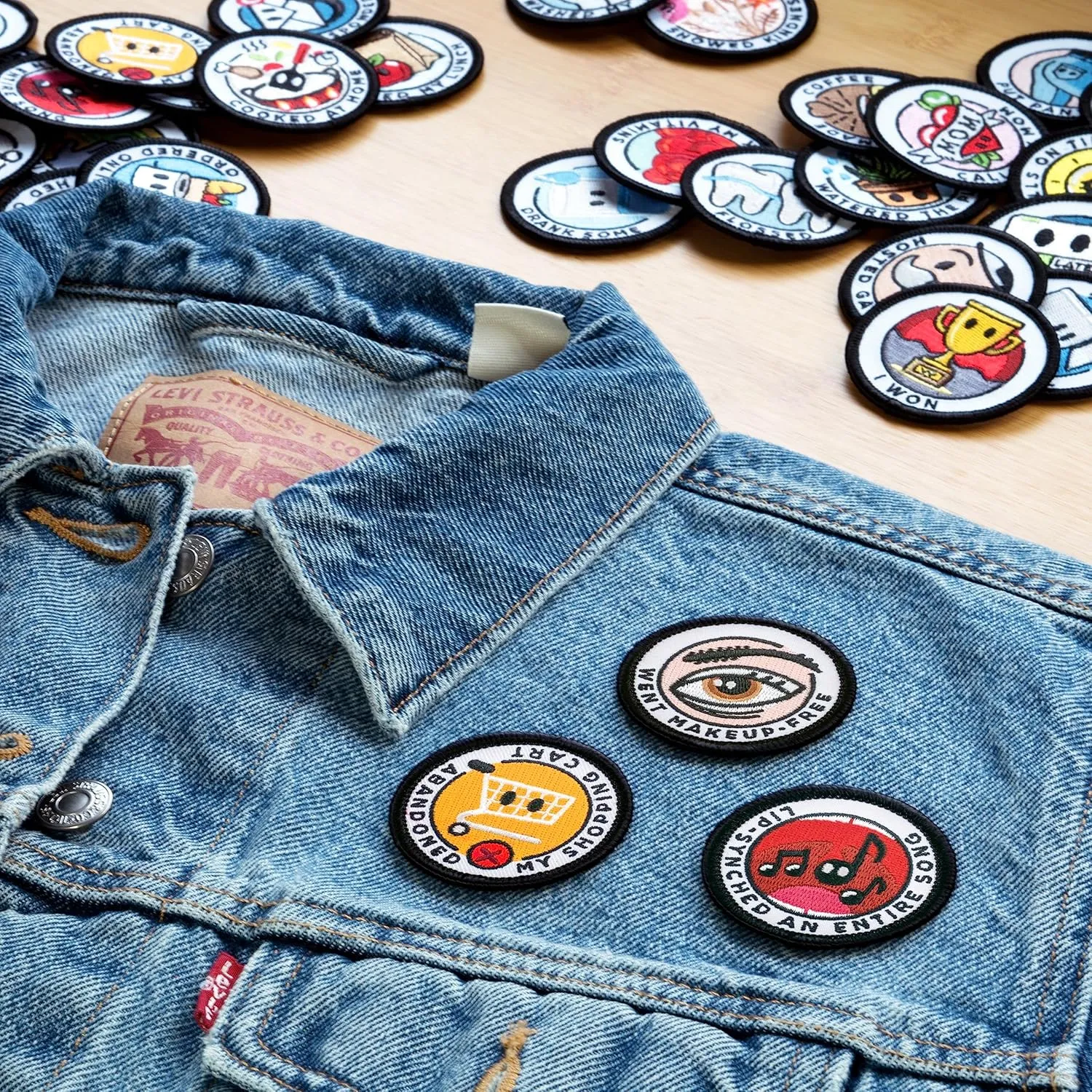 Winks For Days Adulting Merit Badge Embroidered Iron-On Patches (You Go Girl - Set 1) - Includes Three (3) 2" Patches: Abandoned My Shopping Cart, Went Makeup-Free, and Lip-Synched an Entire Song