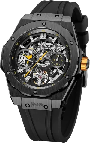 WM Watch - WM128 Skeleton Watch 42mm 7590A Mechanical Watch 5ATM Automatic Watches for Men