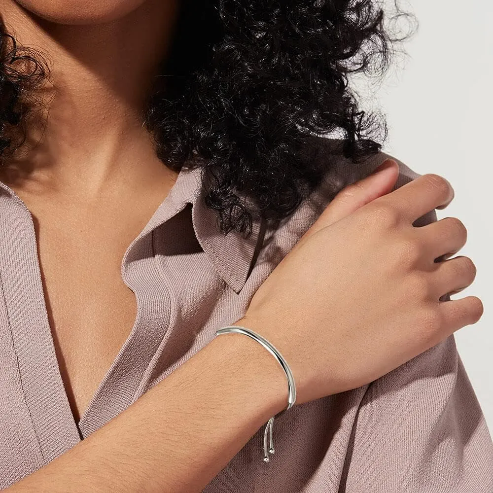 WOWORAMA Adjustable Slider Bracelets for Women Bar Friendship Bangle Bracelet for Women Gold/White Gold/Rose Gold Bolo Bracelet