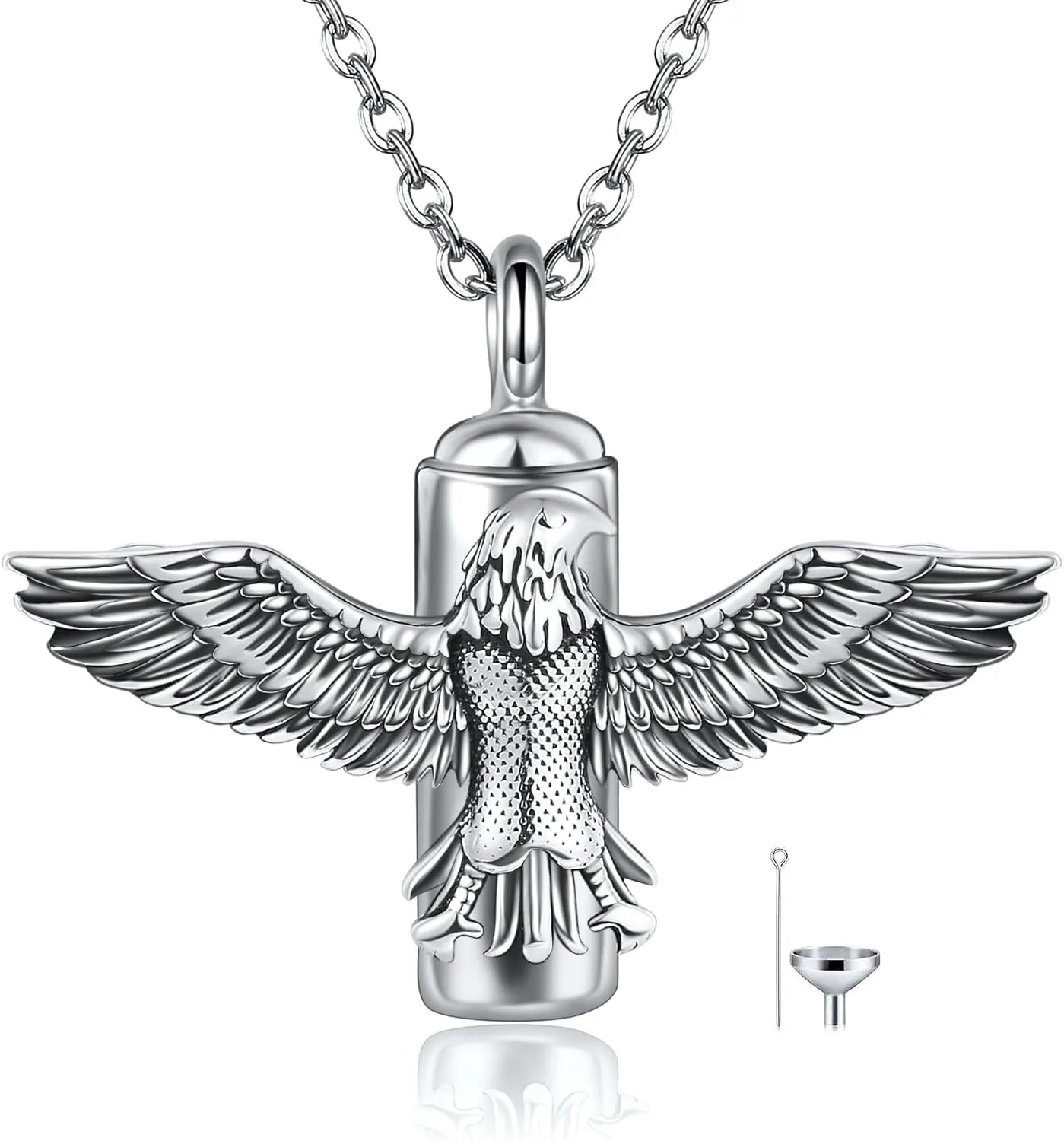 YAFEINI Eagle Necklace 925 Sterling Silver Eagle Pendant Hawk Gift Jewelry for Men Women