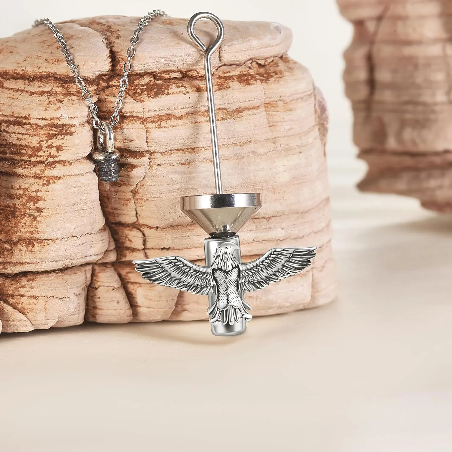 YAFEINI Eagle Necklace 925 Sterling Silver Eagle Pendant Hawk Gift Jewelry for Men Women