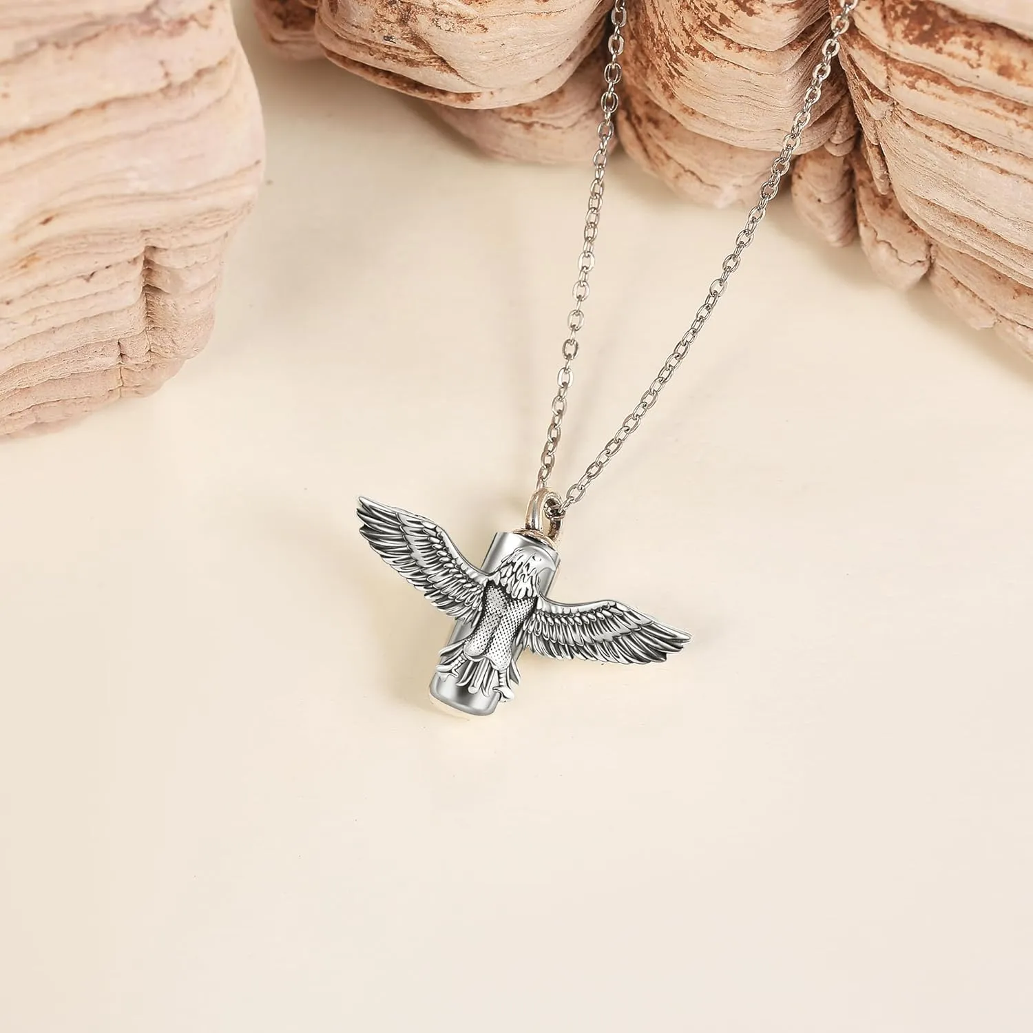 YAFEINI Eagle Necklace 925 Sterling Silver Eagle Pendant Hawk Gift Jewelry for Men Women